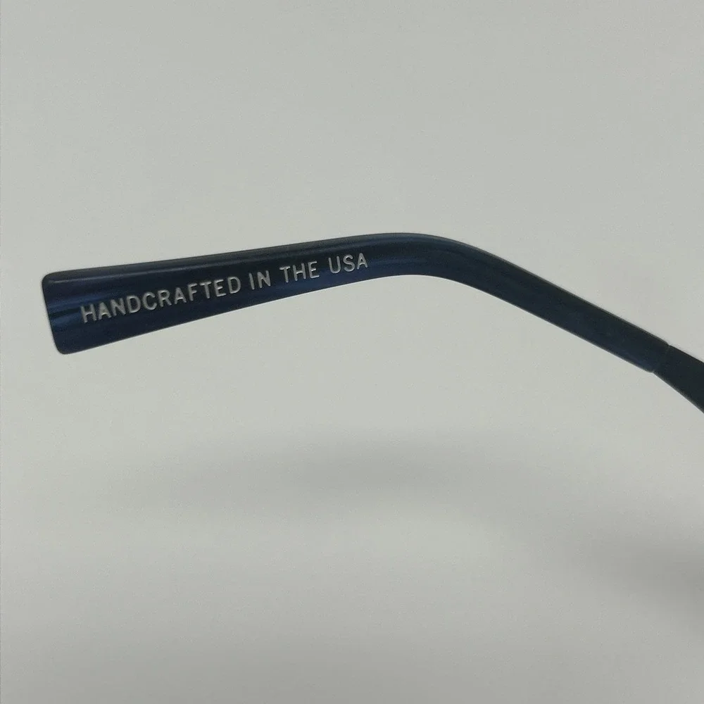NWT Norman Childs SMITHFIELD Eyeglass 47-18-140 MGHB Unisex Kids Blk Blue Frame